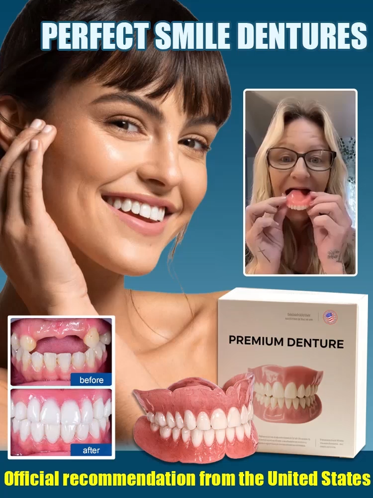 Perfect Smile Dentures🦷Developed by 100 dentists, say goodbye to high prices! Made of soft silicone, they're as comfortable as real teeth!