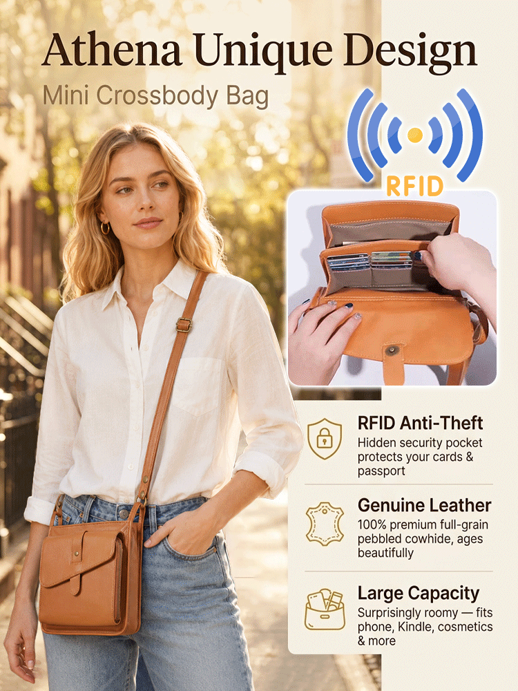 Large-capacity anti-theft crossbody bag