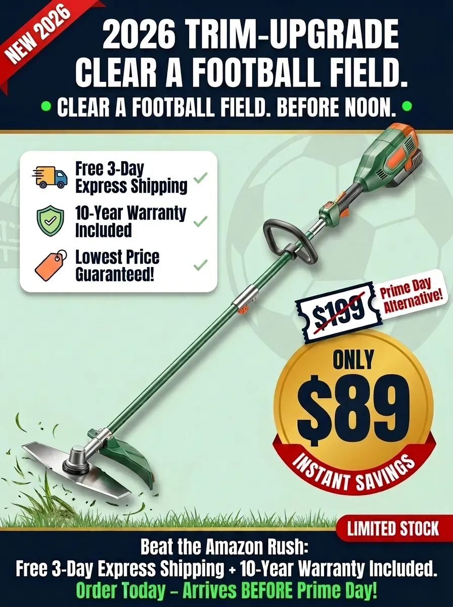🚀 Cut Lawn Care Time by 80%: Clear 100m² in 3 Mins—Zero Bending Over, Zero Back Pain!