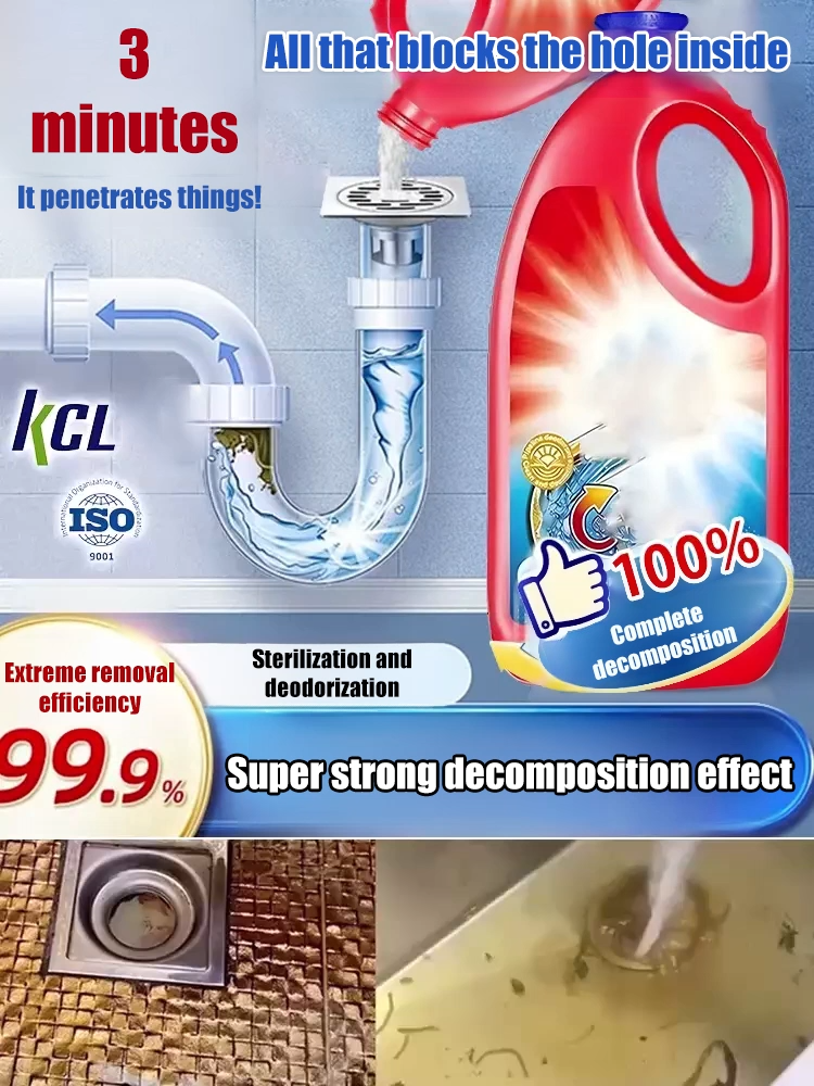 Powerful Dissolving and Deodorizing Drain Cleaner👍it can dissolve 99% of blockages