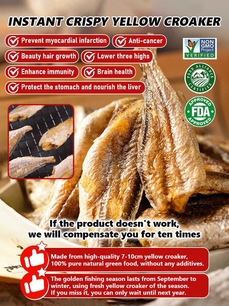 Ready-to-eat crispy yellow croaker🔥Low-temperature baked, high protein,👍 low fat, and crispy to perfection