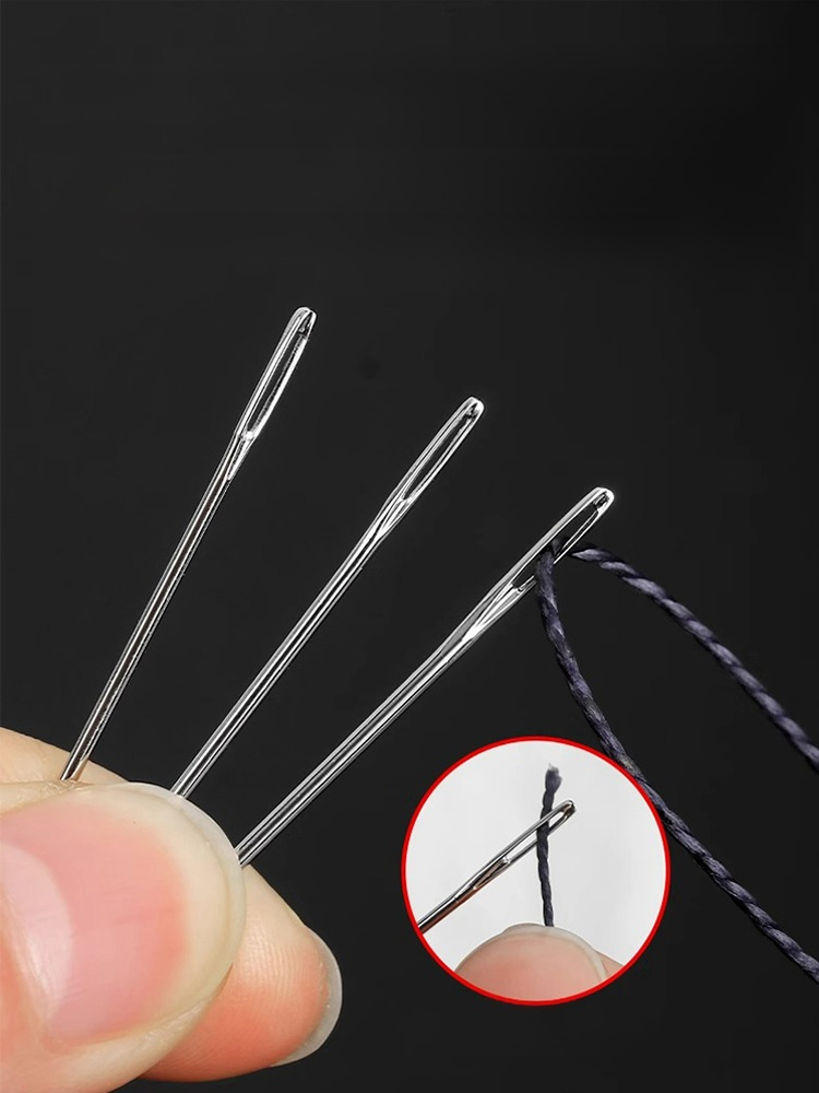 [Great Value 34-Piece Set] Large-Eye Steel Needle Sewing Tool Set