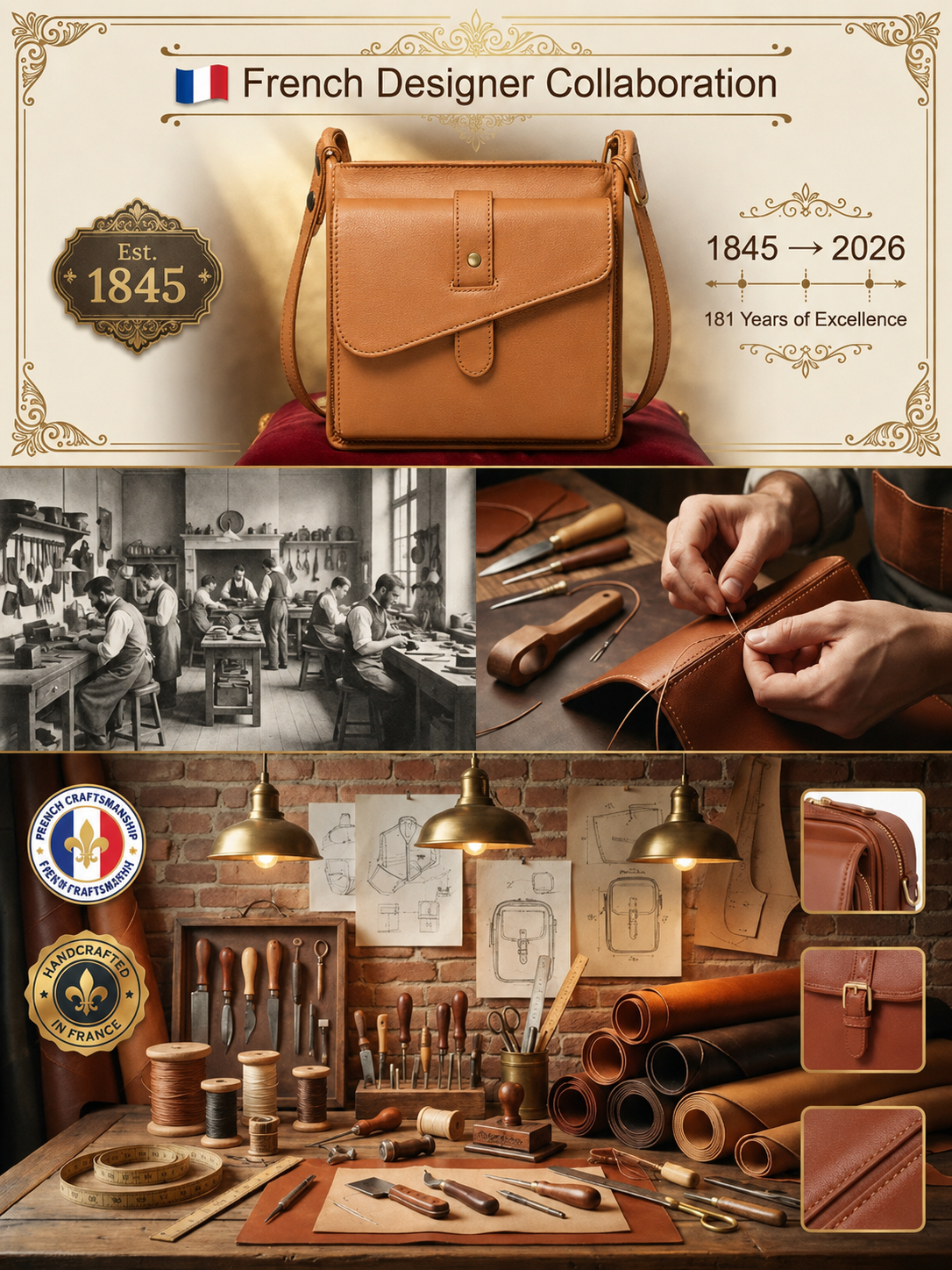 Large-capacity anti-theft crossbody bag