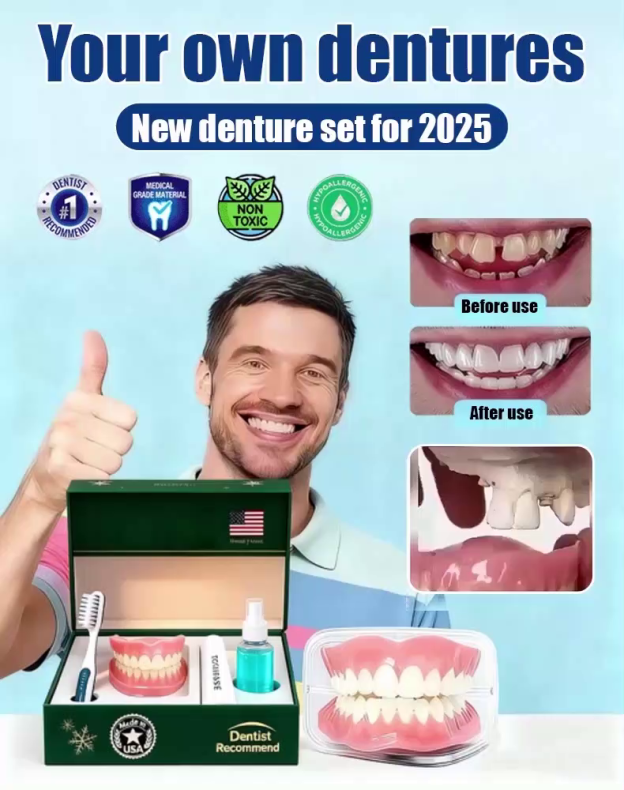 Dentures and Cosmetic Dental Kit⭐ Your Last Denture Set