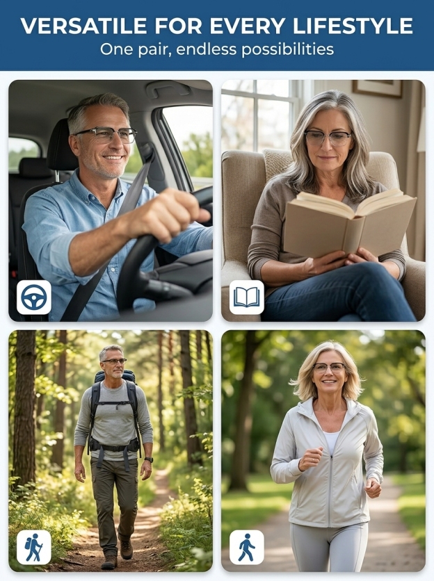2026 Smart Auto-Zoom Glasses: 5g Titanium | DIMS Tech Slows Aging 69% | Specialist Recommended