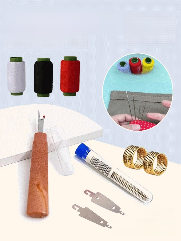 [Great Value 34-Piece Set] Large-Eye Steel Needle Sewing Tool Set