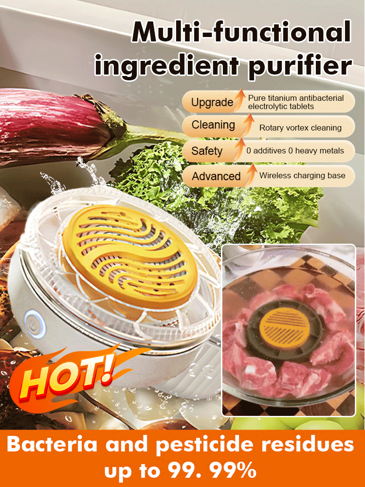 Pesticide Residue Removal Turbine Purification Fruit and Vegetable Washing Machine🍏 Say goodbye to pesticide worries!