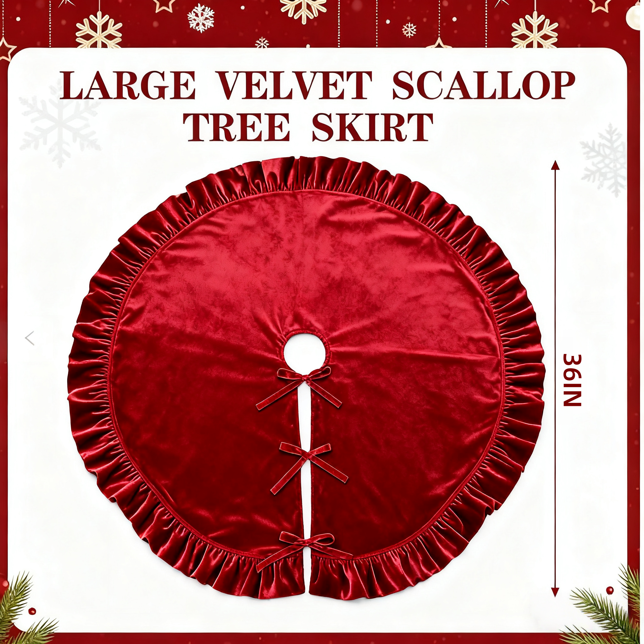  Velvet Christmas Tree Skirt