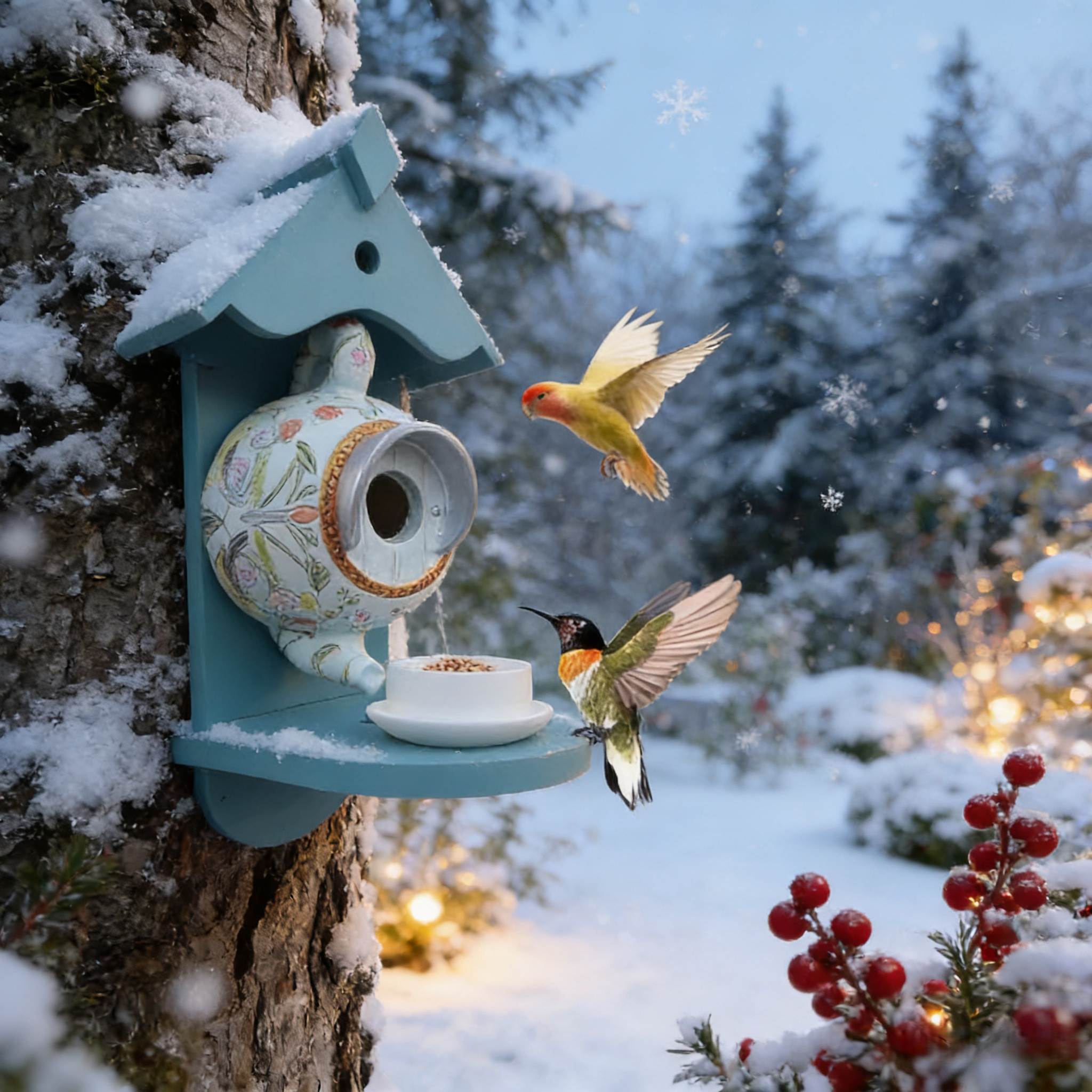 Bird Feeders Teapot Bird Houses 