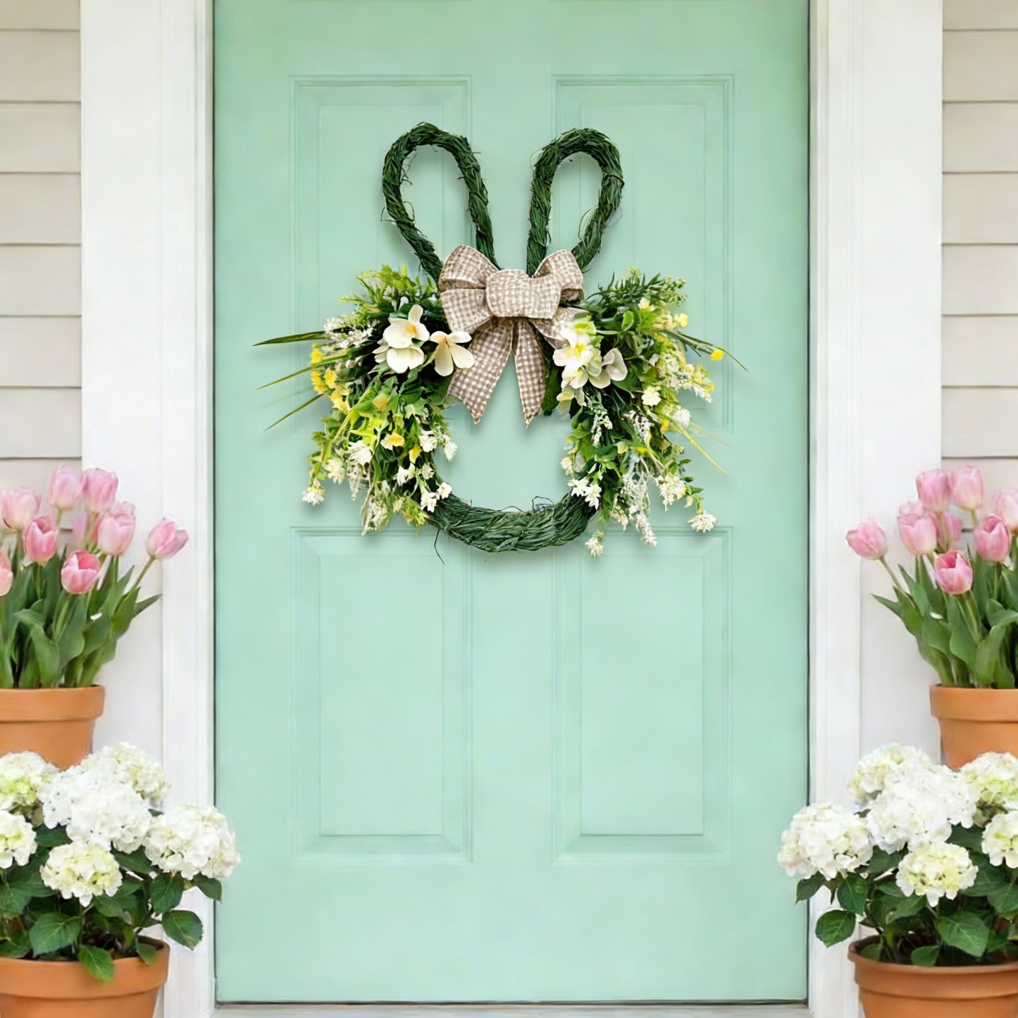 Easter Rabbit-Shaped Wreath 