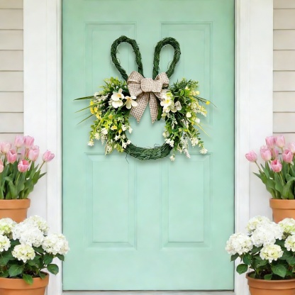Easter Rabbit-Shaped Wreath 
