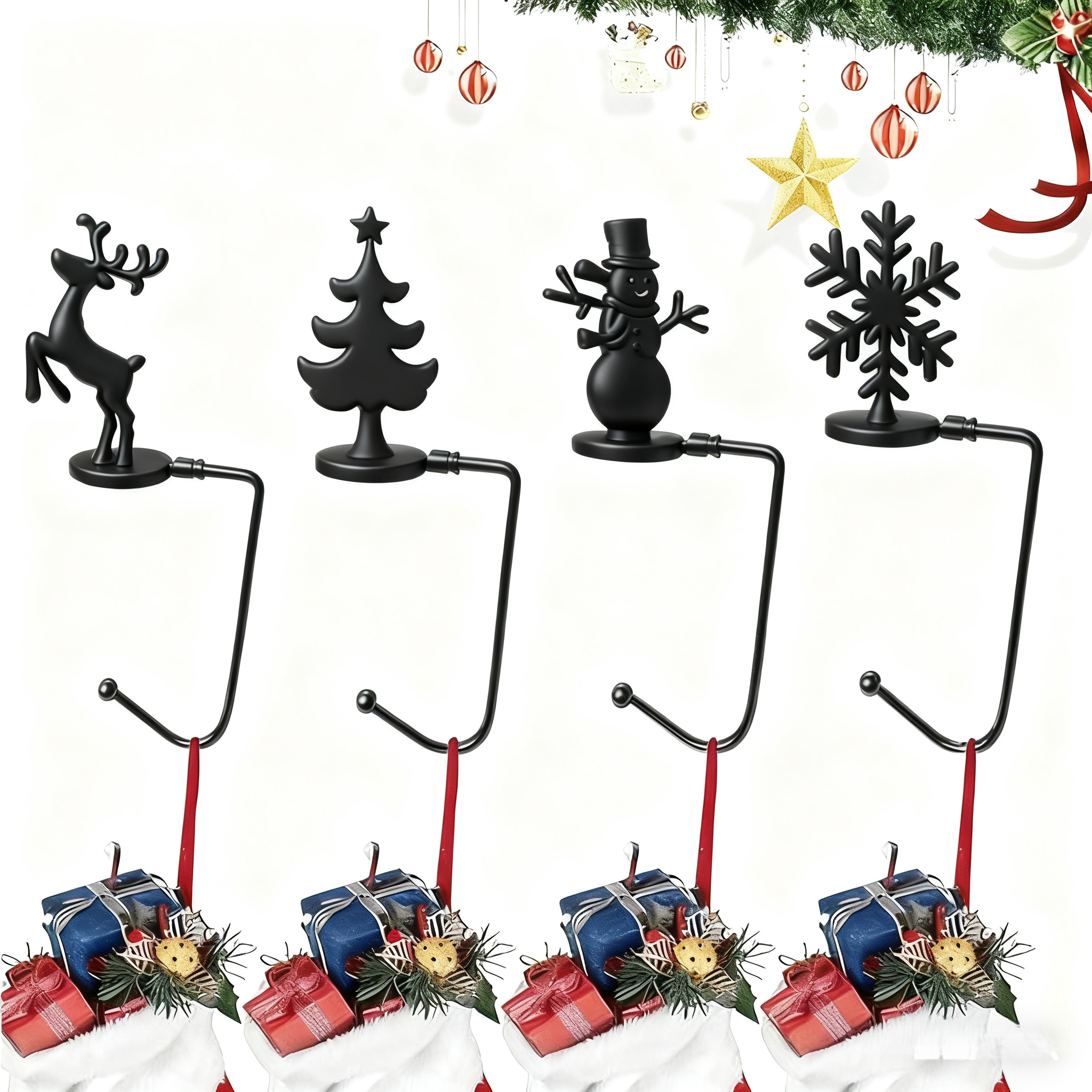 🎄2025 Christmas On Sale🐈Christmas Stocking Holders for Mantle