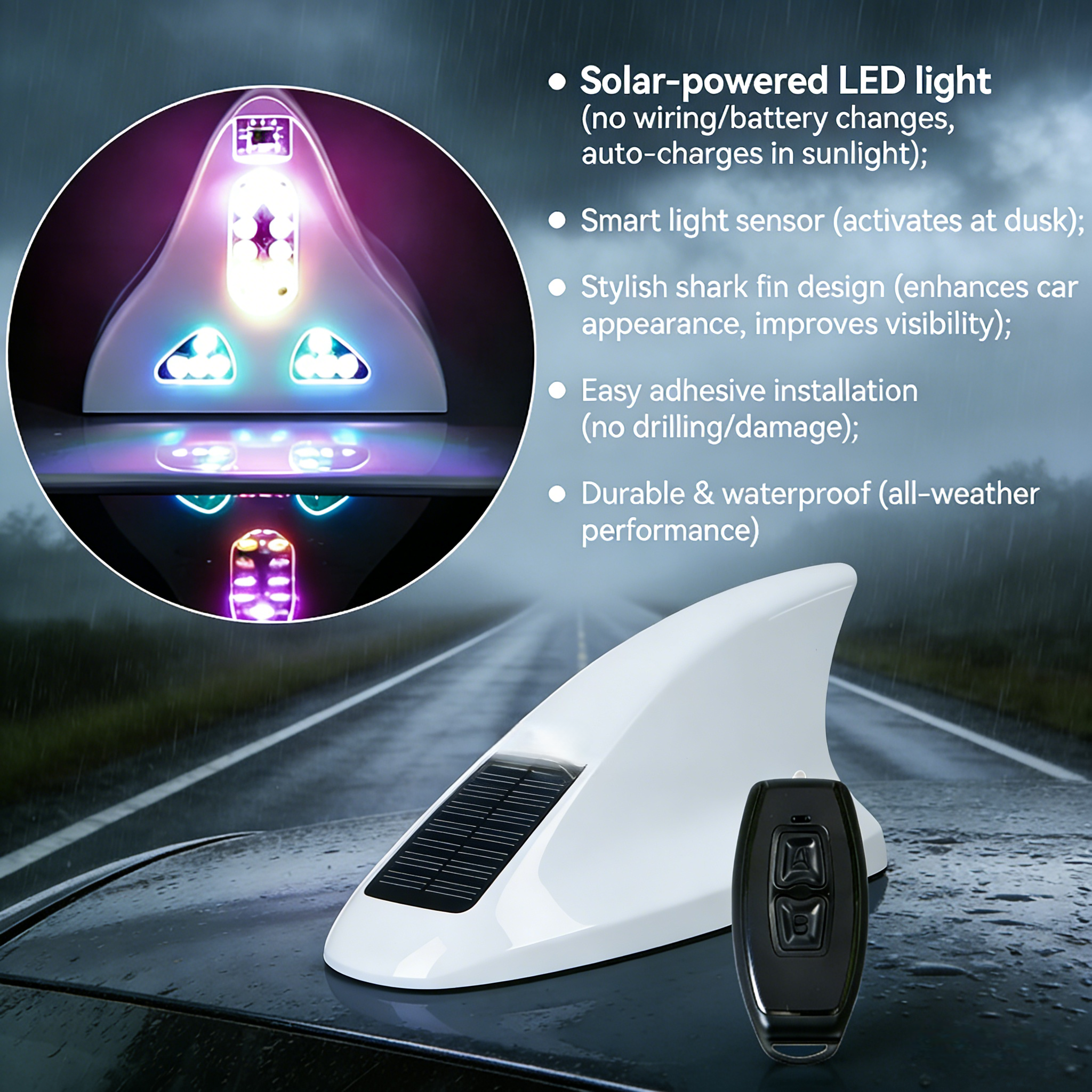 Solar Powered Shark Fin Warning Light