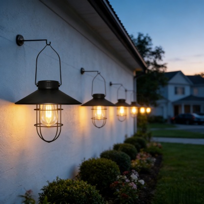 Vintage Metal Waterproof Solar Lantern Light with Warm White
