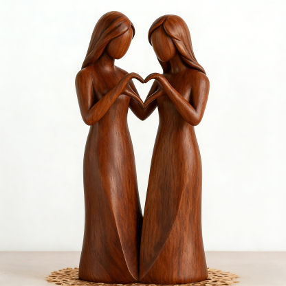 Celebrates Friendships Sisters Wooden Sculpture