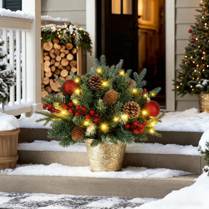 🎄Early Christmas Sale🔥Pre-lit Artificial Christmas Tree Urn Filler