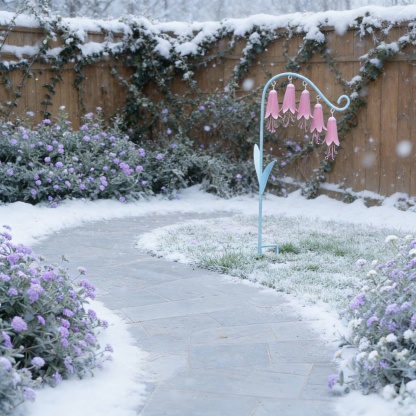 Lily of the Valley Metal Garden Stake Wind Chime