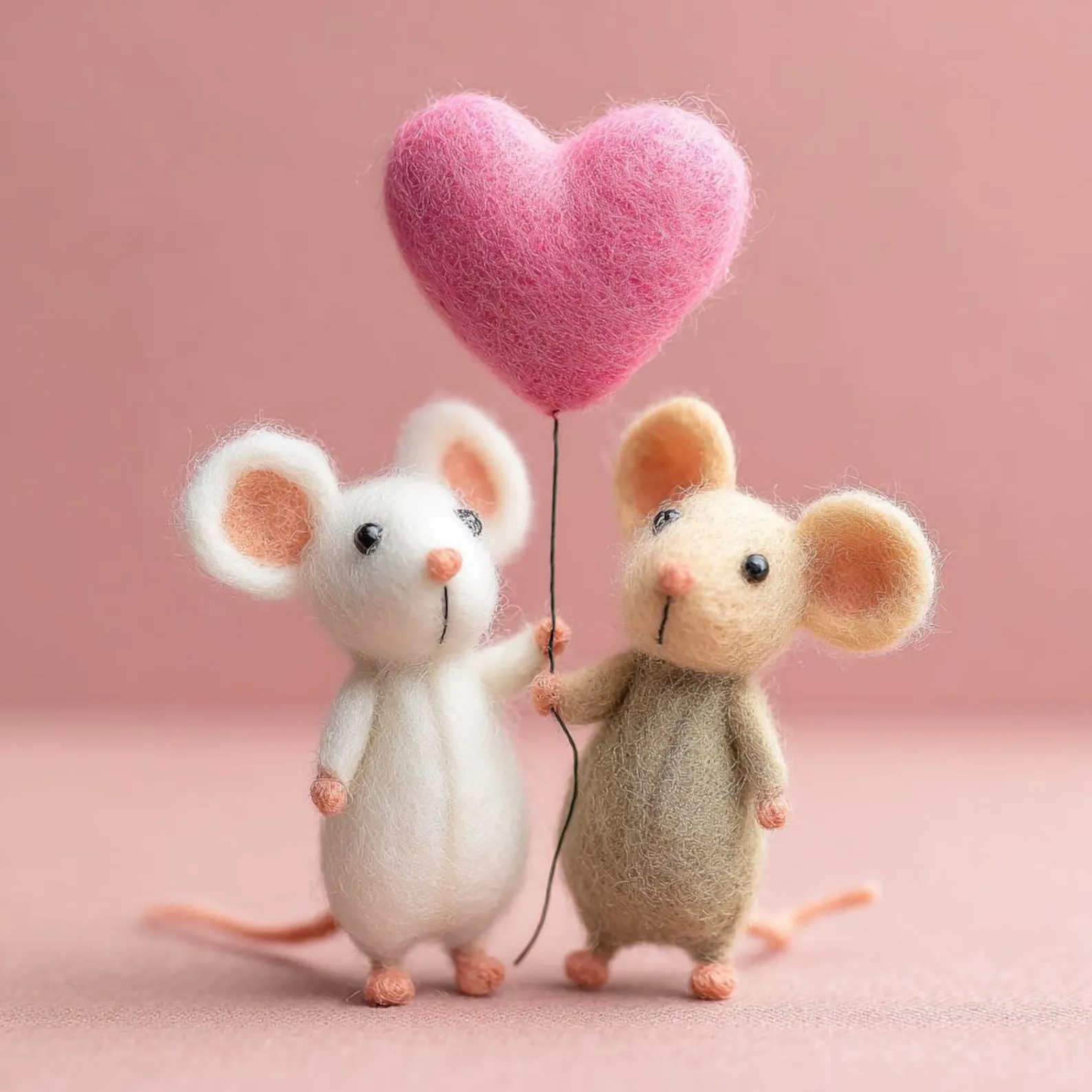 Handmade Needle Felted Mouse ,Valentine's Day Gift