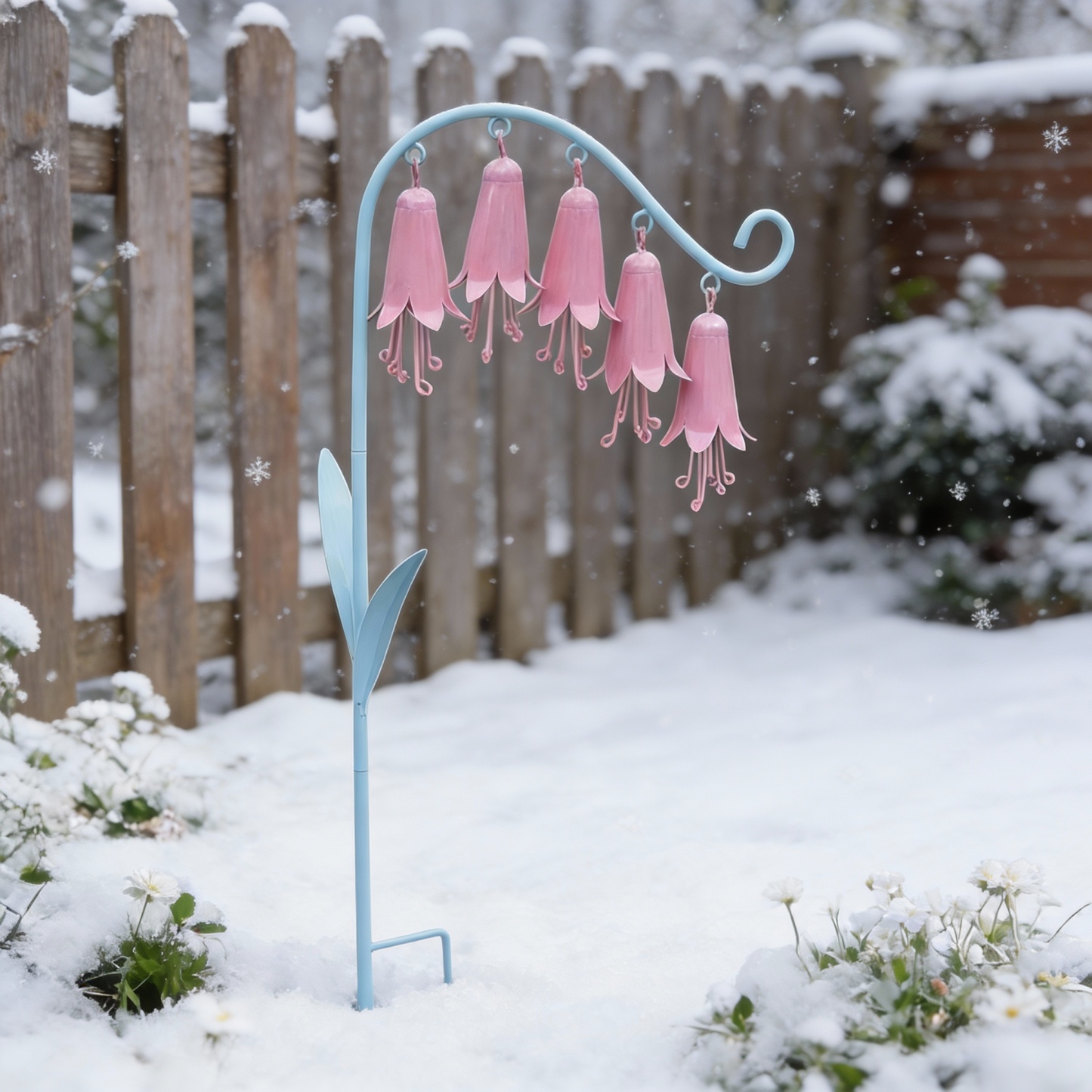 Lily of the Valley Metal Garden Stake Wind Chime