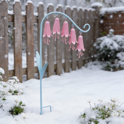 Lily of the Valley Metal Garden Stake Wind Chime