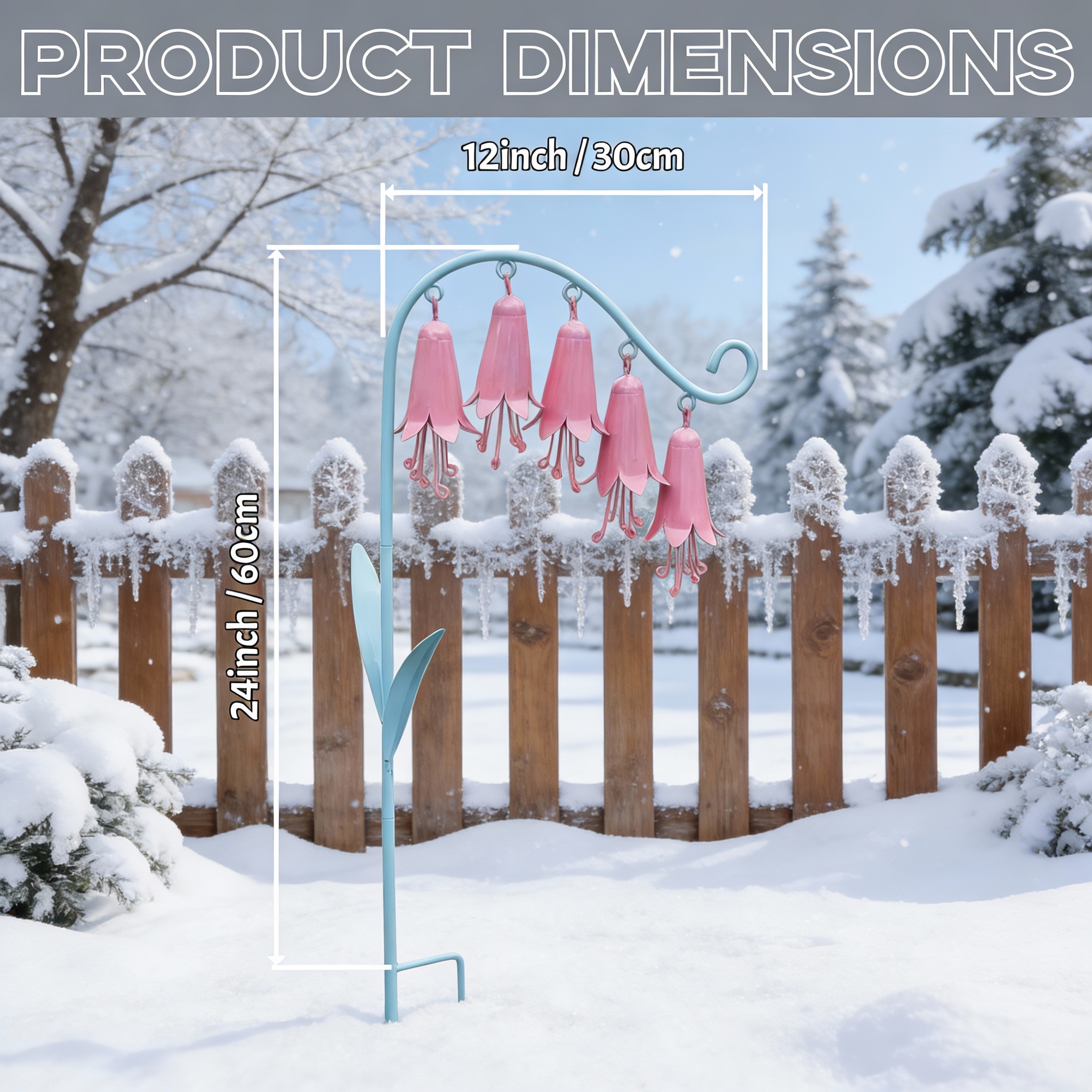 Lily of the Valley Metal Garden Stake Wind Chime