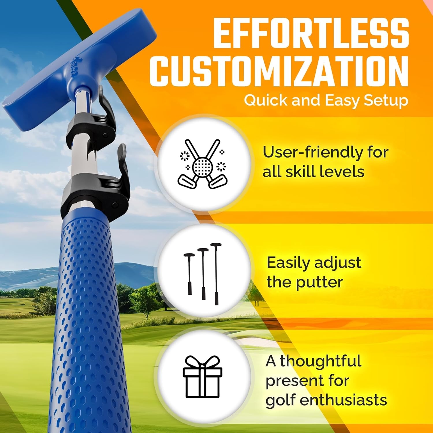 Extendable Shaft for Junior Golfers Includes 3 Balls ,Cup with Flag