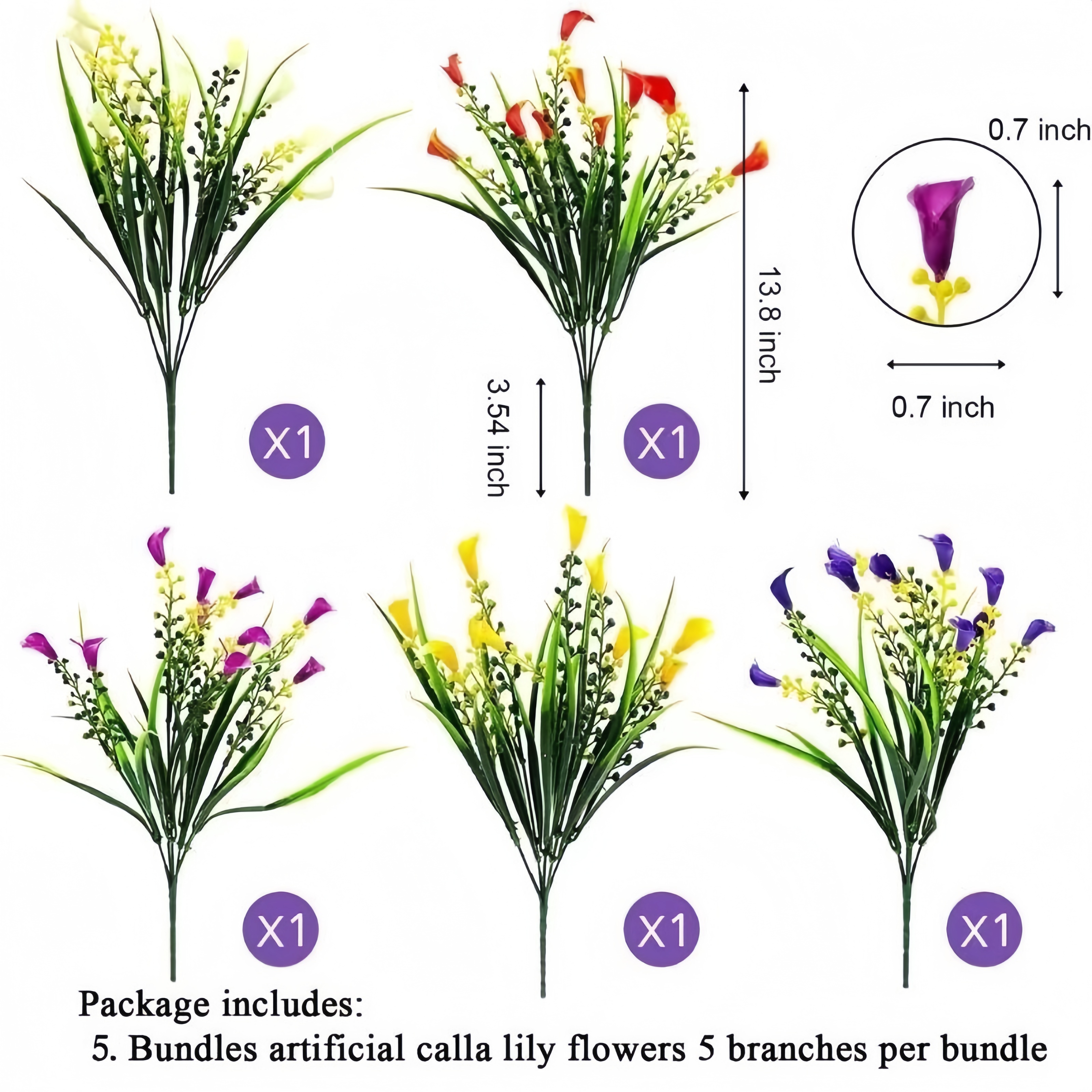 Outdoor Calla Lily Artificial Flowers