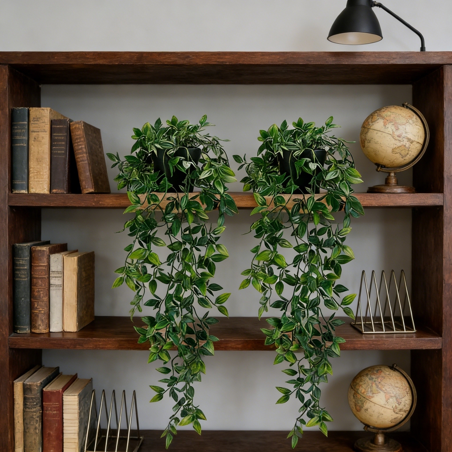 Lifelike Faux Hanging Vine Plant with Pot