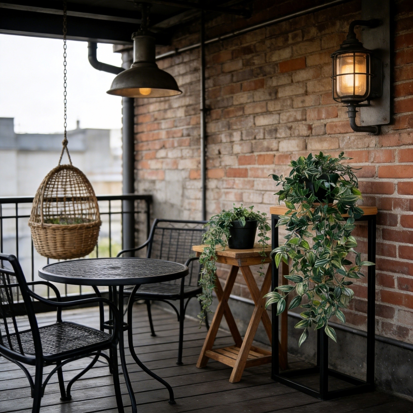 Lifelike Faux Hanging Vine Plant with Pot