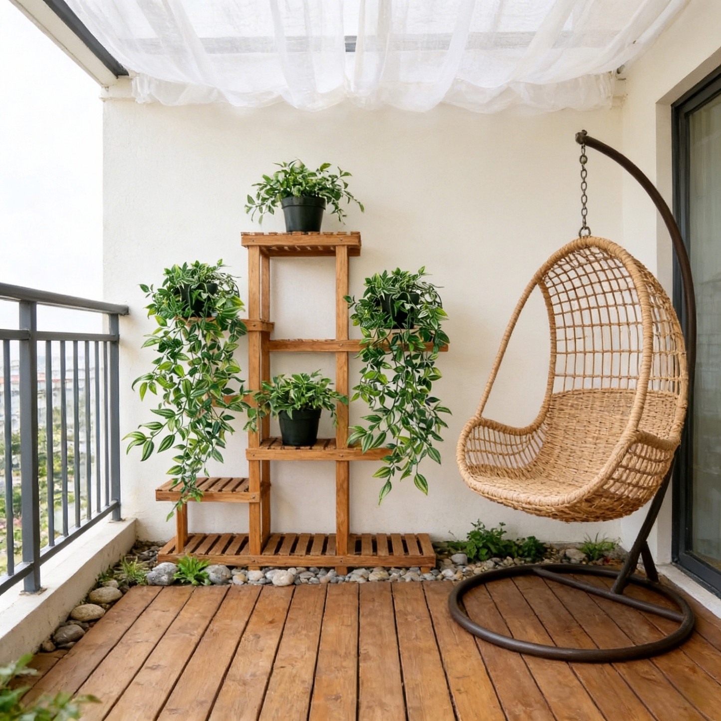 Lifelike Faux Hanging Vine Plant with Pot