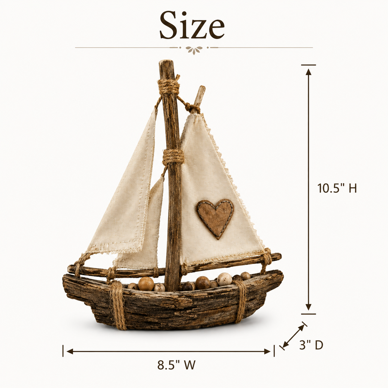 Lighted Rustic Sailboat Decor