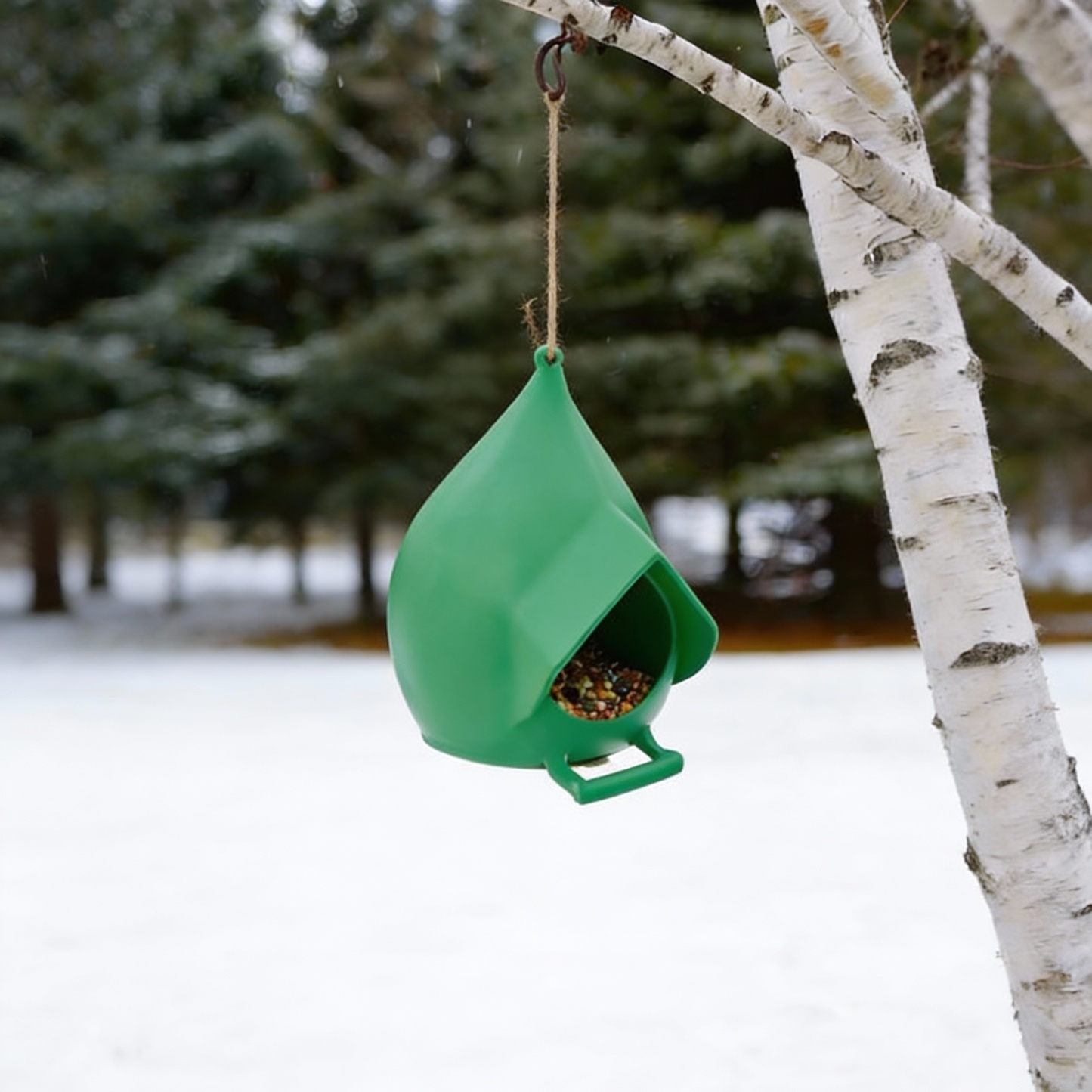 Winter Hanging Bird Feeder House-Home For Cardinal, Blue jay, Titmouse