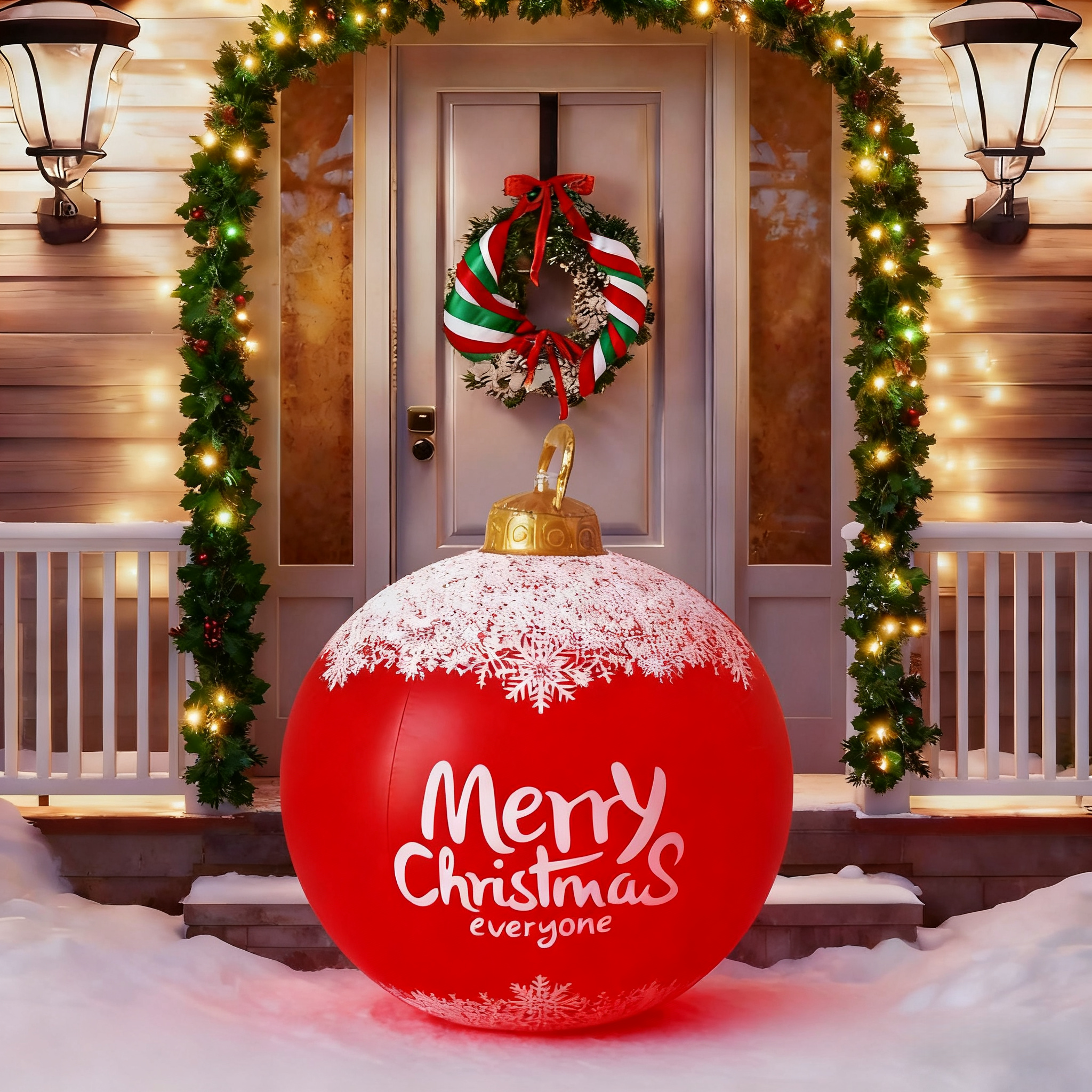 🎄2025 Christmas On Sale✨Giant PVC Inflatable Christmas Ball Ornaments