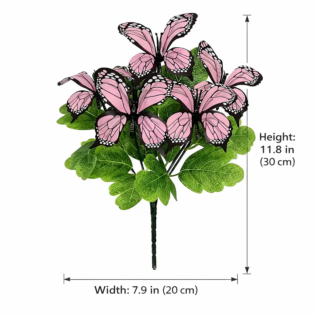 2 PCS Artificial Butterfly Floral Arrangement – Spring Home Décor