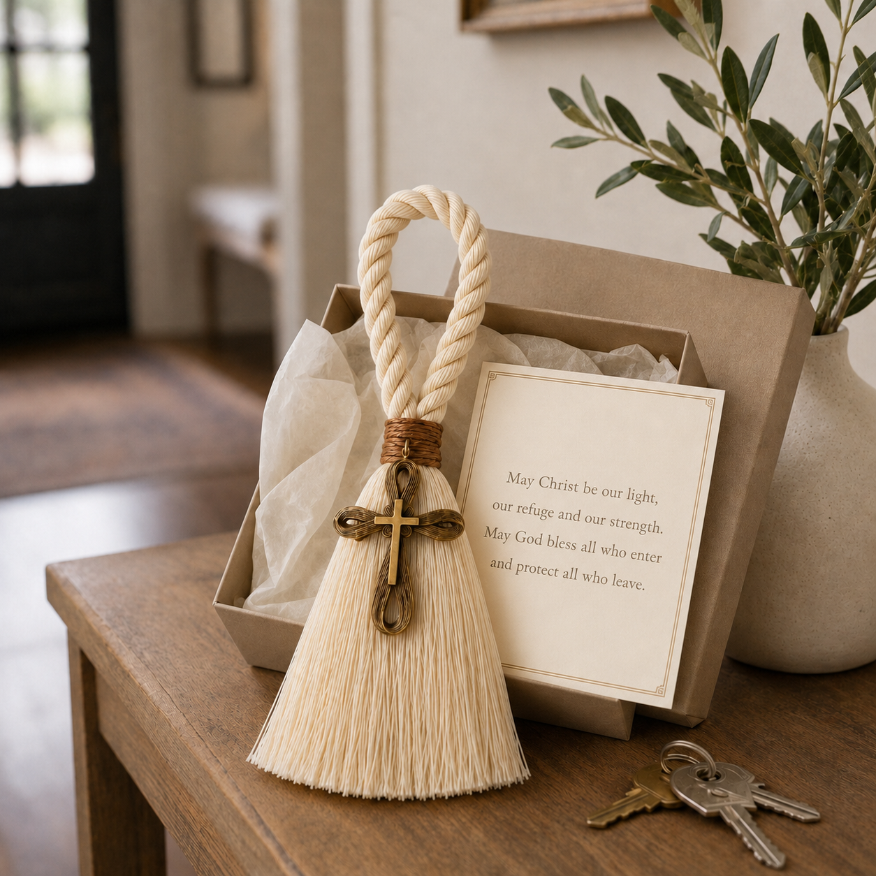 Faith & Home Cross Door Blessing Tassel