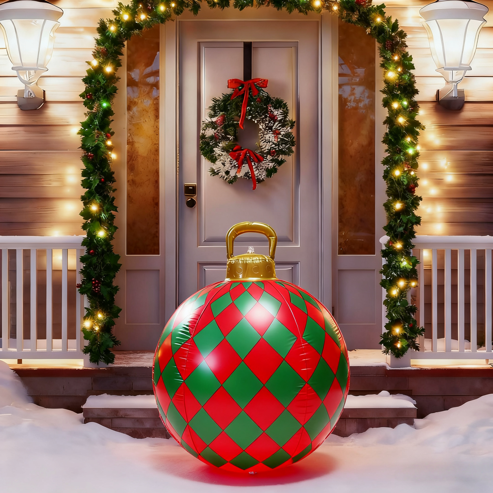 🎄2025 Christmas On Sale✨Giant PVC Inflatable Christmas Ball Ornaments