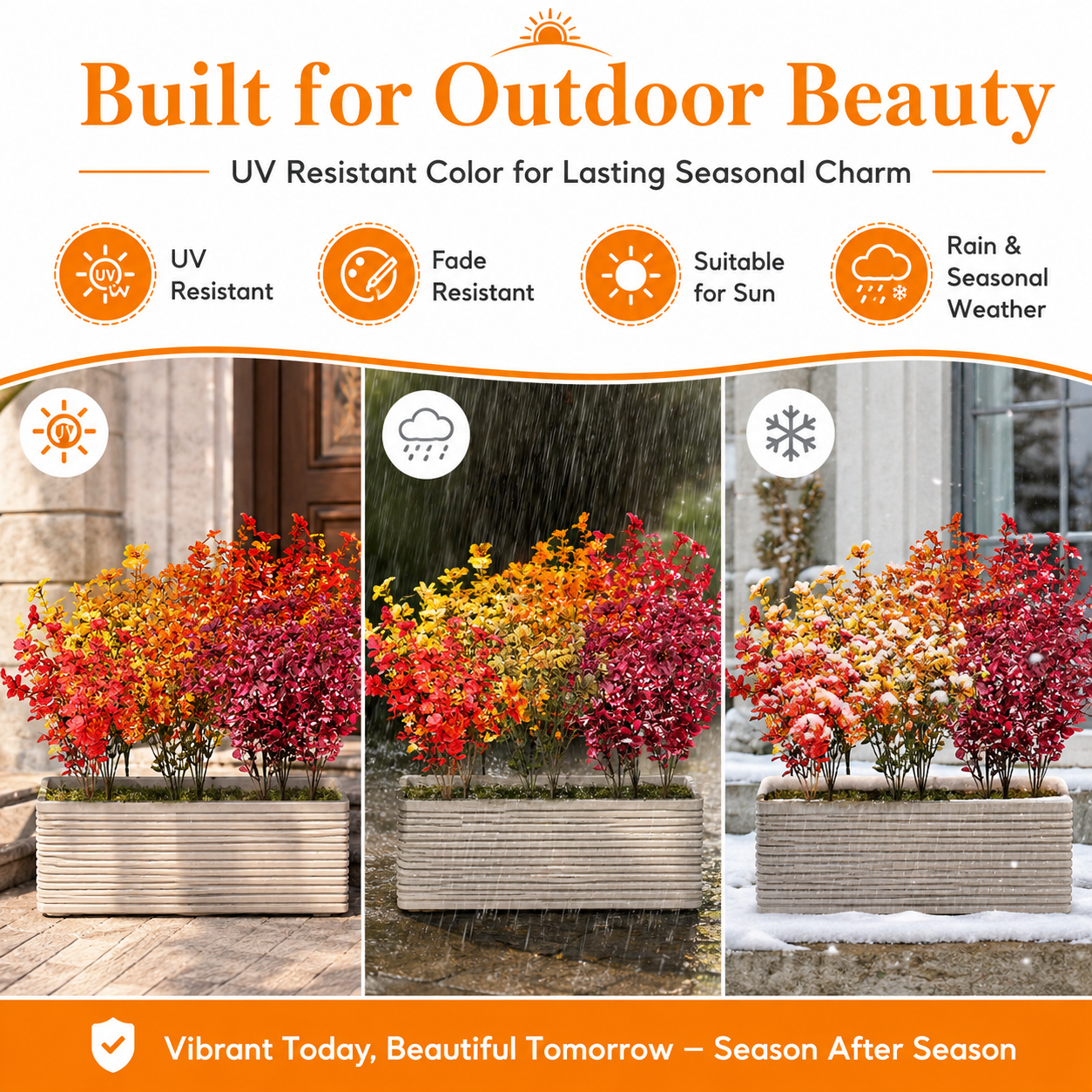 🔥LAST DAY 50% OFF🔥 Artificial Fall Flowers Outdoor ，UV Resistant