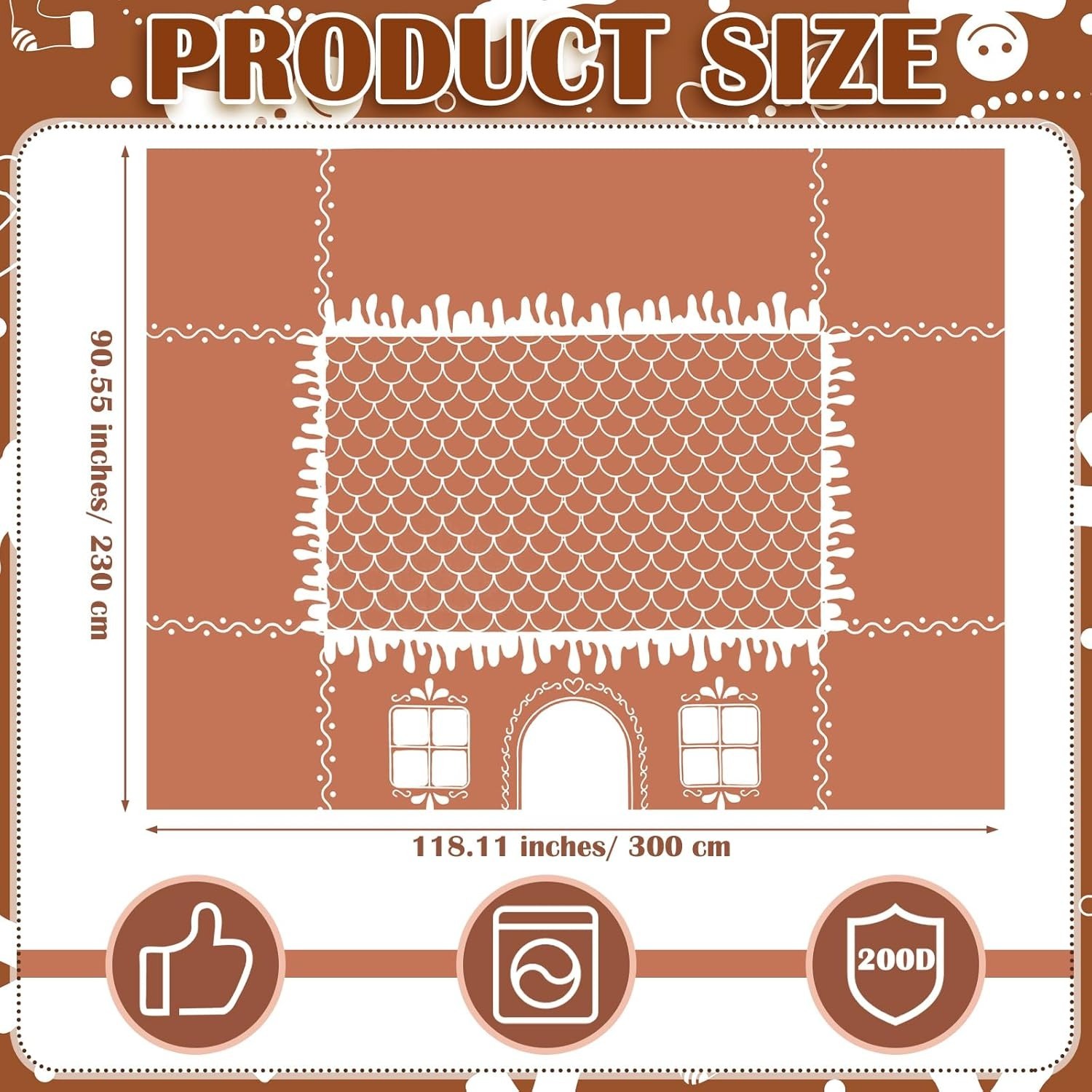 🎄2025 Christmas On Sale✨Christmas Gingerbread Table Cover Playhouse