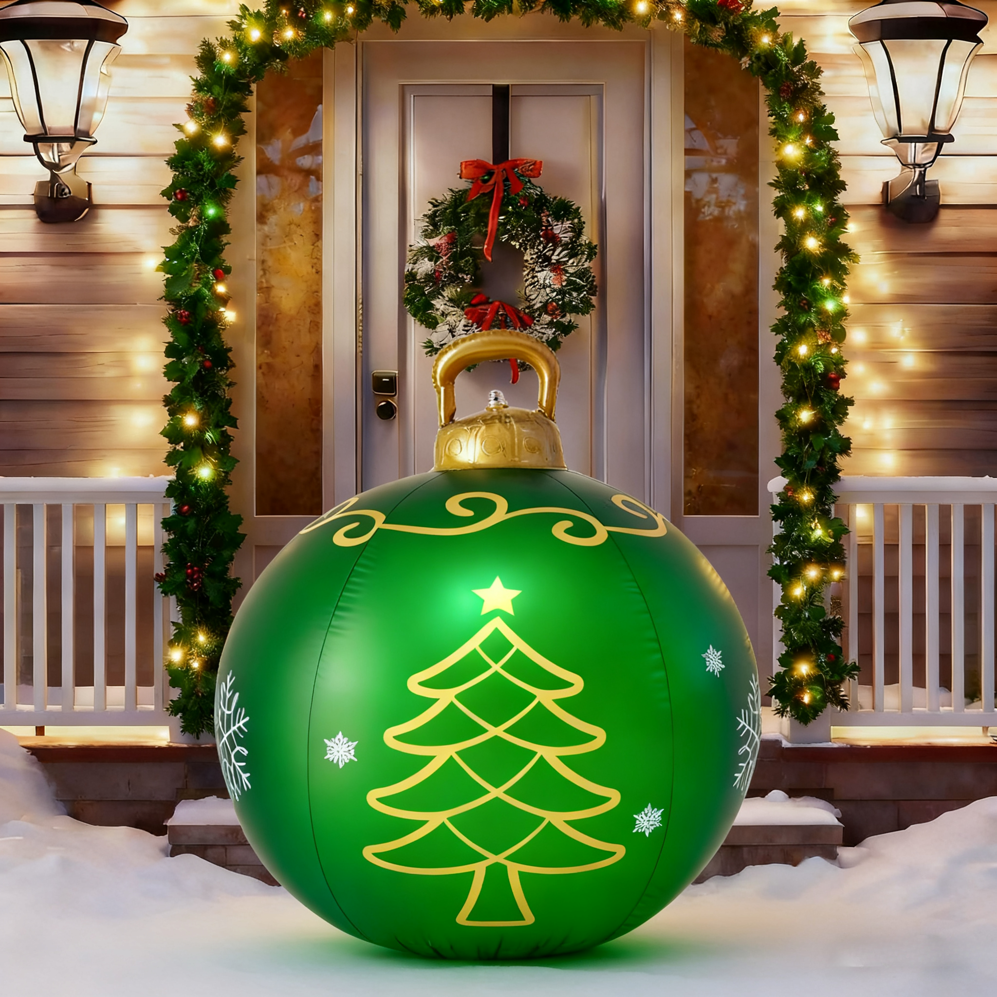 🎄2025 Christmas On Sale✨Giant PVC Inflatable Christmas Ball Ornaments