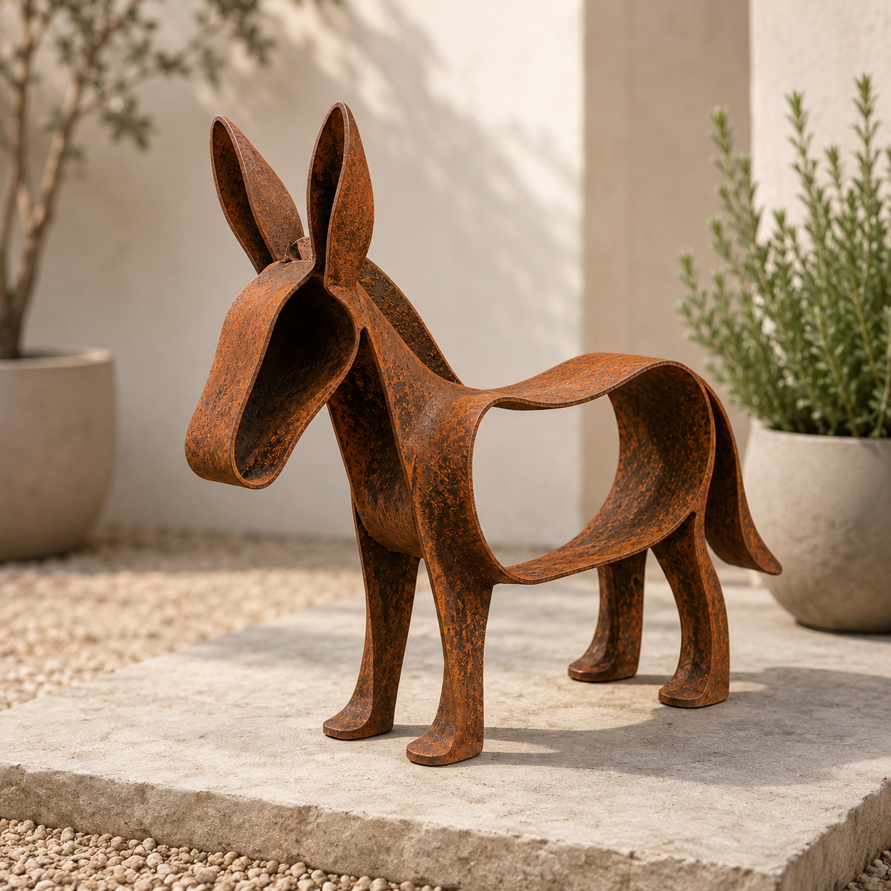 Rustic Wild Ass Metal Sculpture