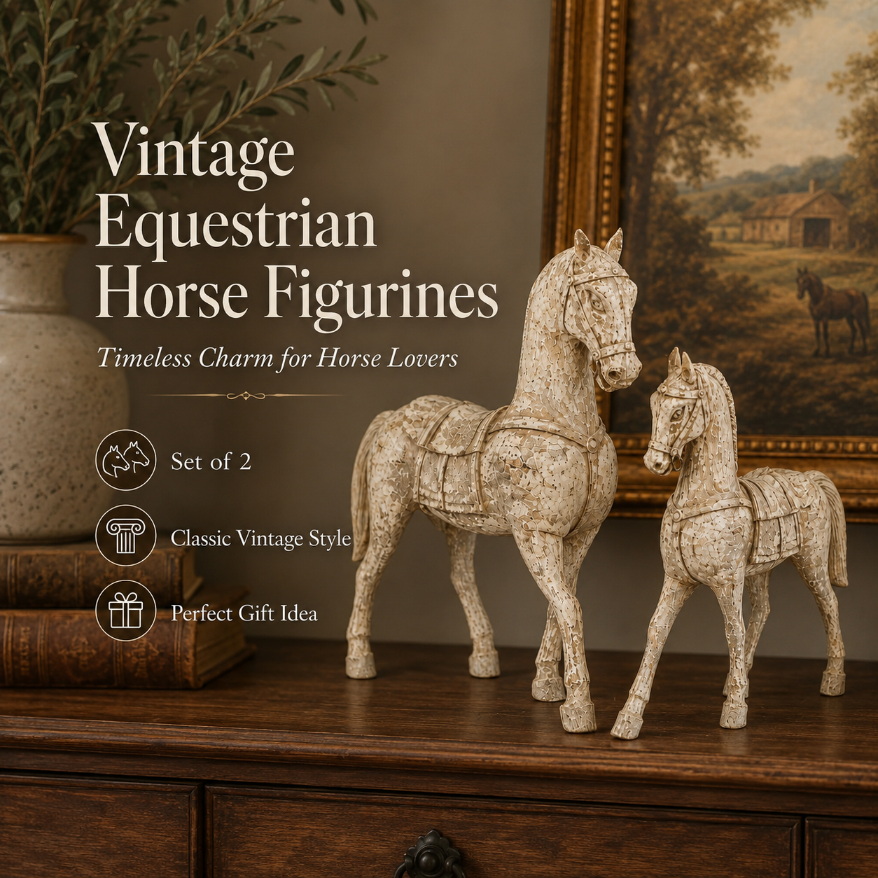 Buy 2 Free Shipping-- Vintage Equestrian Horse Figurines