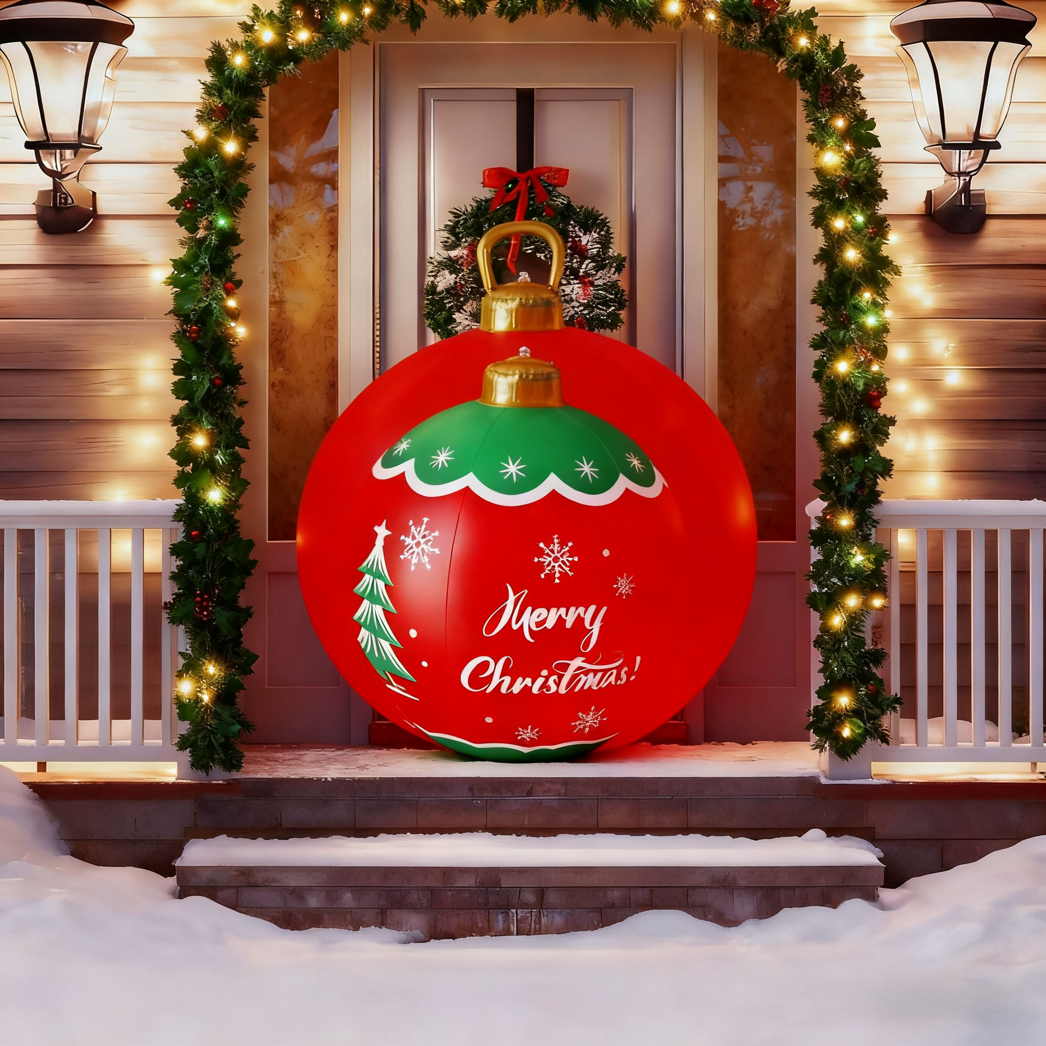 🎄2025 Christmas On Sale✨Giant PVC Inflatable Christmas Ball Ornaments