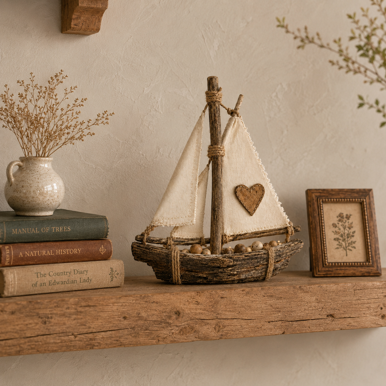 Lighted Rustic Sailboat Decor