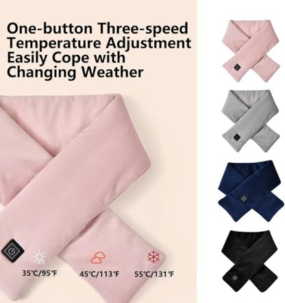 Heated Scarf with 3 Levels Adjustable Temperature