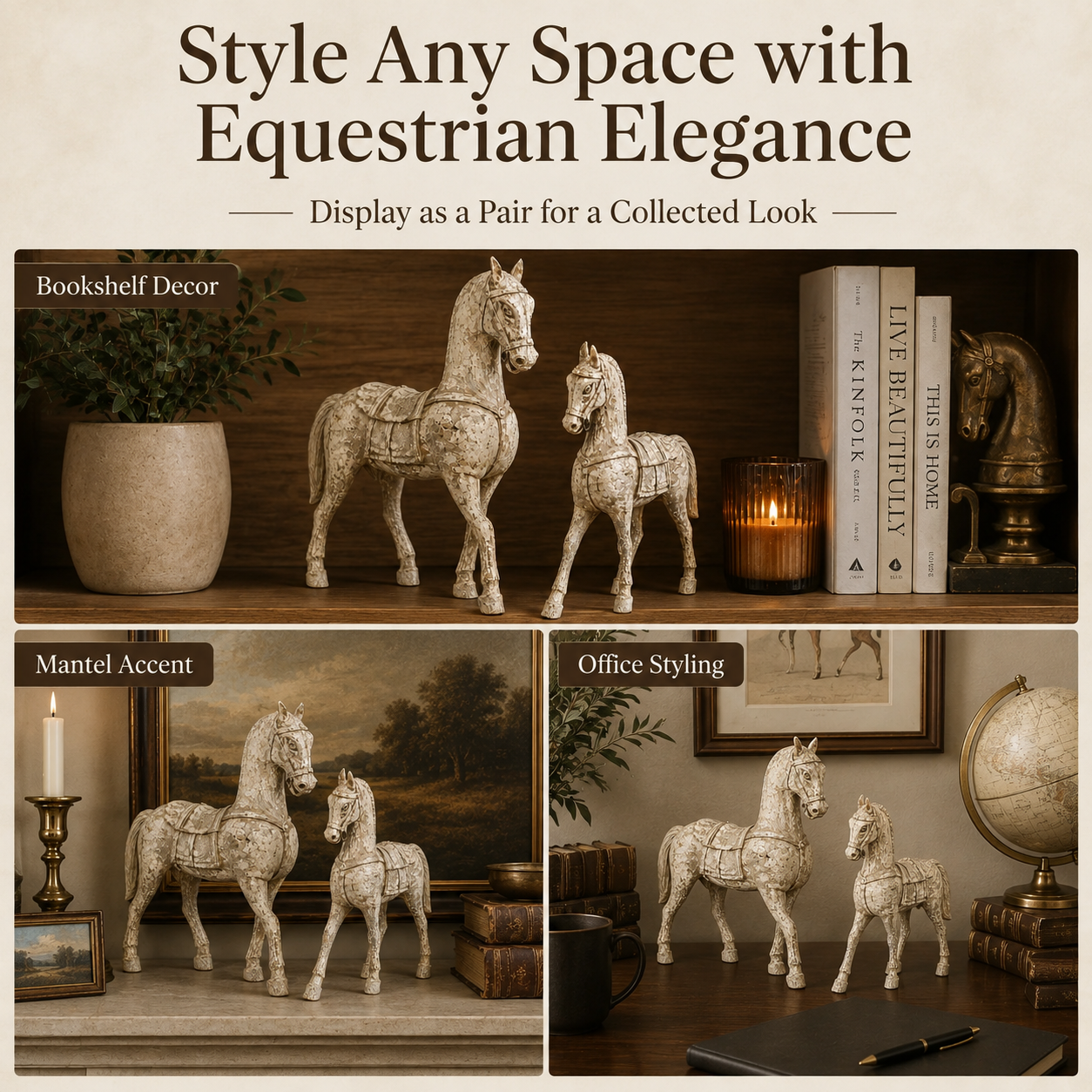 Buy 2 Free Shipping-- Vintage Equestrian Horse Figurines