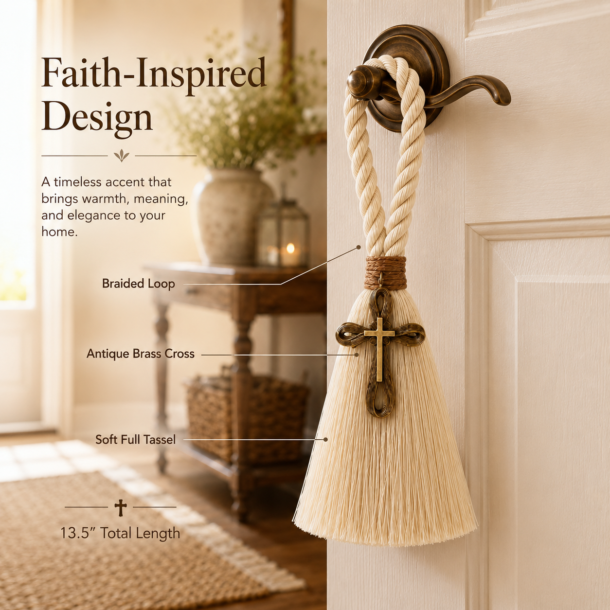 Faith & Home Cross Door Blessing Tassel
