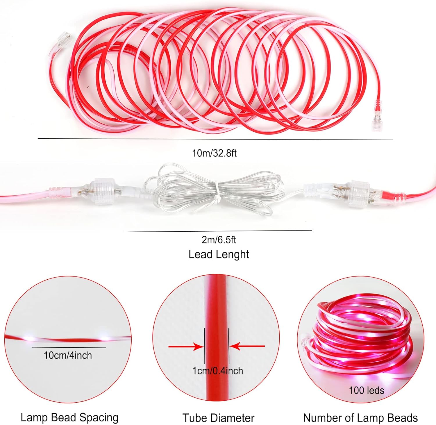  Christmas Candy Cane Rope Lights