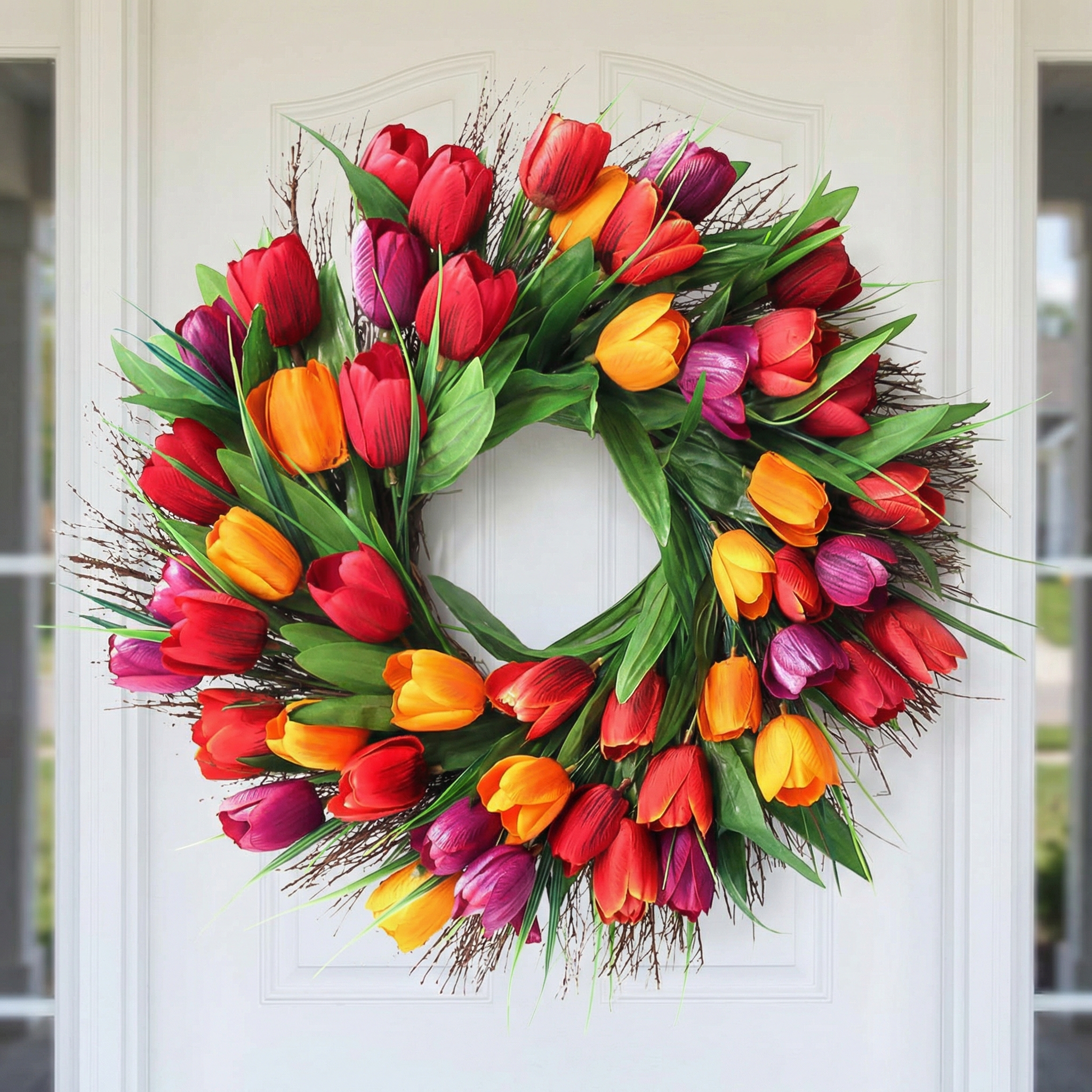 Artificial Tulip Wreath