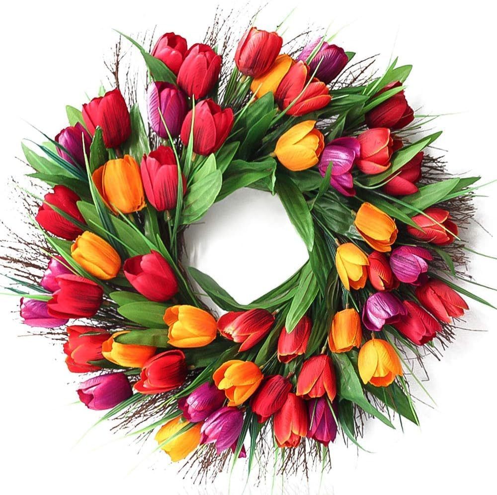 Artificial Tulip Wreath