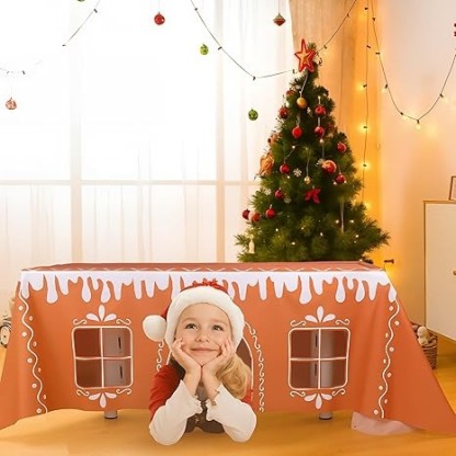 🎄2025 Christmas On Sale✨Christmas Gingerbread Table Cover Playhouse